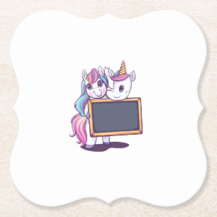 Teacher Unicorn (1) Paper Coaster