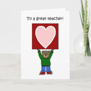 teacher valentine card