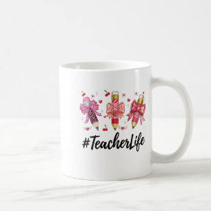Teacher Valentine Coquette Bow Teacher Valentines  Coffee Mug