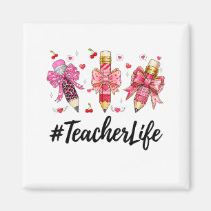 Teacher Valentine Coquette Bow Teacher Valentines  Magnet