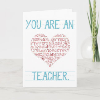 Teacher Valentine Holiday Card