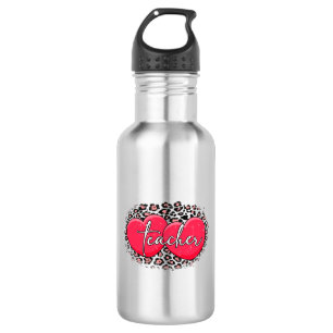 teacher valentine leopard 532 ml water bottle