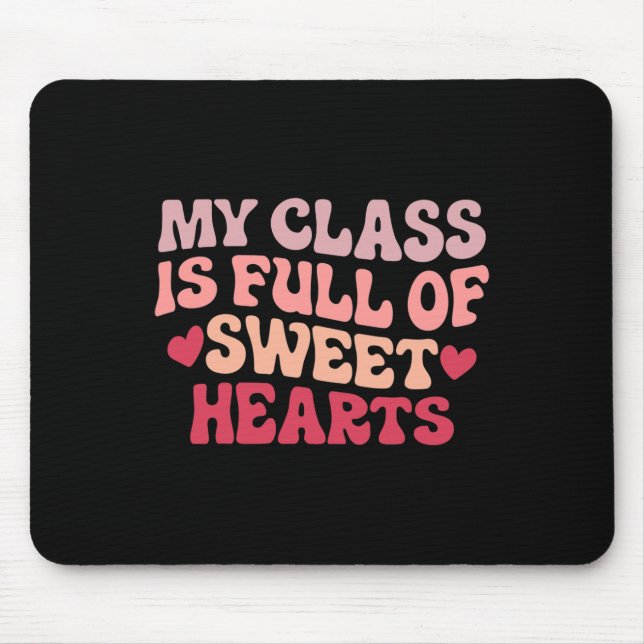 Teacher Valentines Back To School 100 Days Of Scho Mouse Pad (Front)