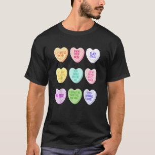 Teacher Valentines Day Conversation Heart School T-Shirt