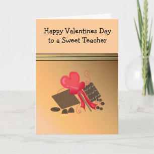 Teacher Valentines Day Design Holiday Card