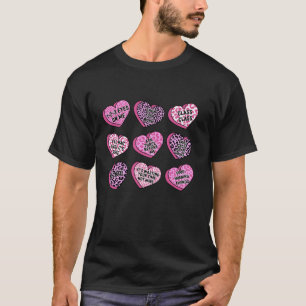 Teacher Valentines Day Heart Conversation Candy Le T-Shirt