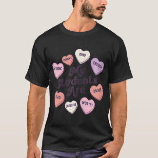 Teacher Valentines Day Positive Affirmations Candy T-Shirt