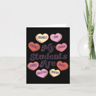 Teacher Valentines Day Positive Affirmations Heart Card