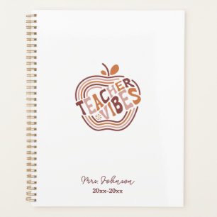 Teacher Vibes Boho Apple Personalised Appreciation Planner