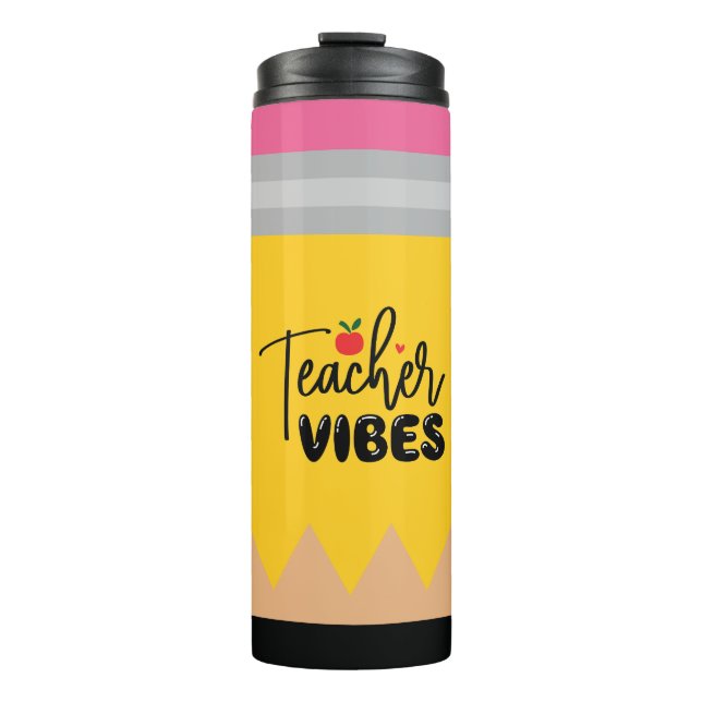 Teacher vibes thermal tumbler (Front)