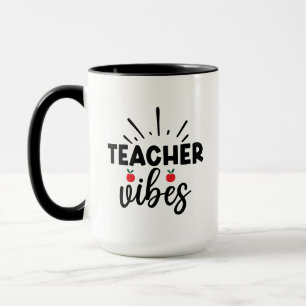 Teacher Vibes Wordart Mug