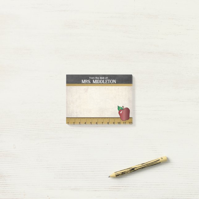 Teacher | Vintage Style Post-it Notes (On Desk)