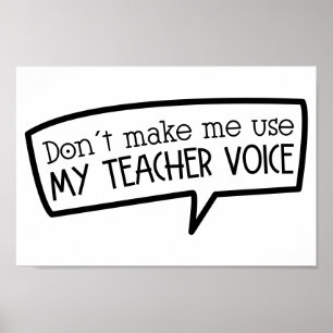 Teacher Voice Speech Bubble Education Poster