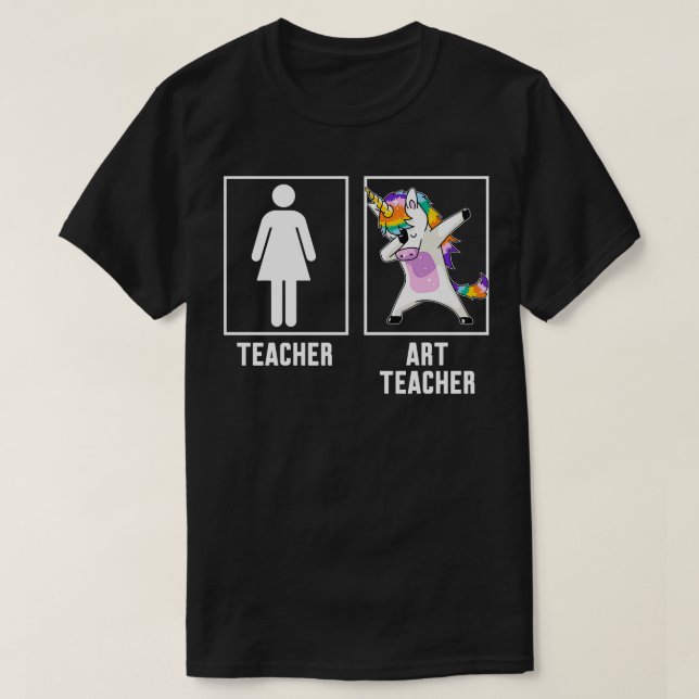 Teacher vs Art teacher T-Shirt (Design Front)