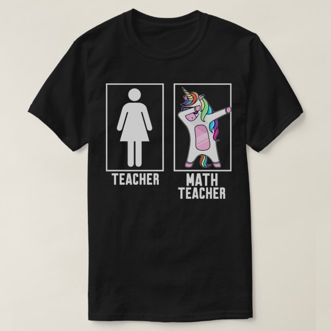 Teacher vs Math teacher 1 T-Shirt (Design Front)