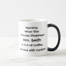 Teacher Warning Morphing Mug