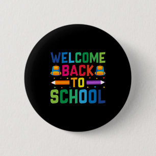 Teacher Welcome Back To School 6 Cm Round Badge