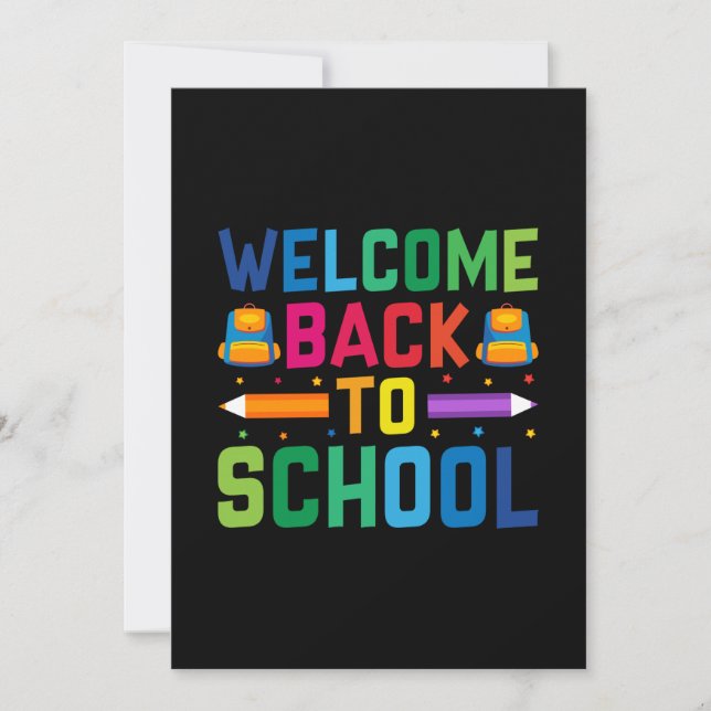 Teacher Welcome Back To School Invitation (Front)