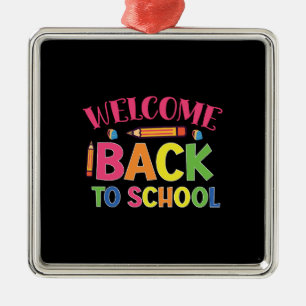 Teacher Welcome Back To School Metal Ornament