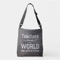 Teacher white script inspiring quote chalkboard