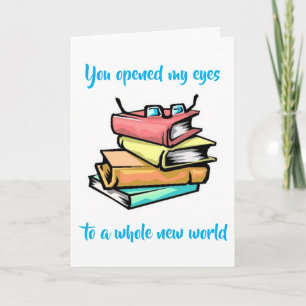 **TEACHER WHO HAS OPENED PAGES FOR ME" THANK YOU! HOLIDAY CARD