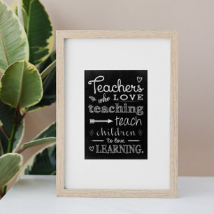Teacher who Love Teaching Poster