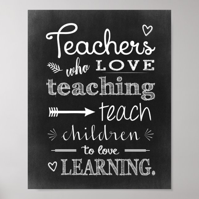 Teacher who Love Teaching Poster (Front)
