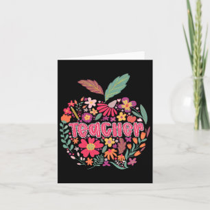 Teacher Wildflower Happy First Day Of School Back Card