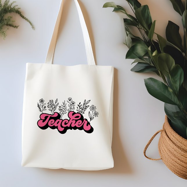 Teacher Wildflower Tote Bag (Creator Uploaded)