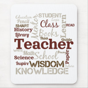 Teacher Word Cloud Mouse Pad