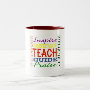 Teacher Word Picture Teachers School Kids Two-Tone Coffee Mug