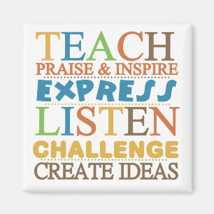 Teacher Words To Live Byy Magnet
