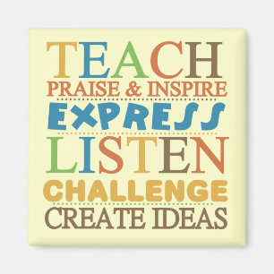 Teacher Words To Live Byy Magnet