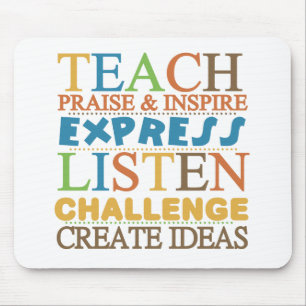 Teacher Words To Live Byy Mouse Pad