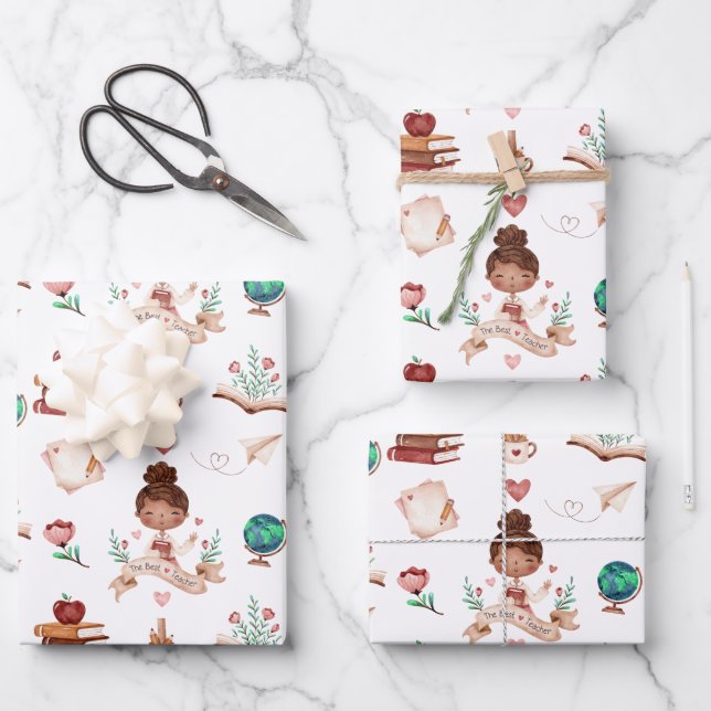 Teacher Wrapping Paper Sheets  (Front)