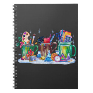 Teacher Xmas Cup Merry Teacher Notebook