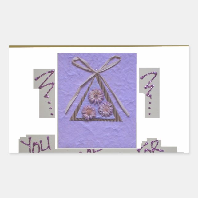 Teacher, You Teach Me to Hope for the Best Art  Rectangular Sticker (Front)