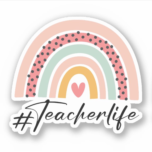 teacherlife teacher life- teacher sticker, Teacher (Front)