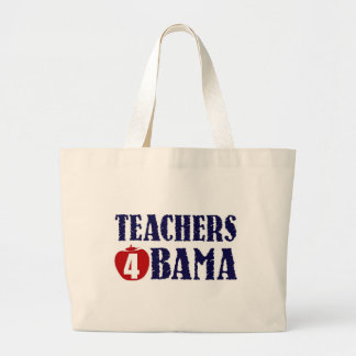 Teachers 4 Obama Large Tote Bag