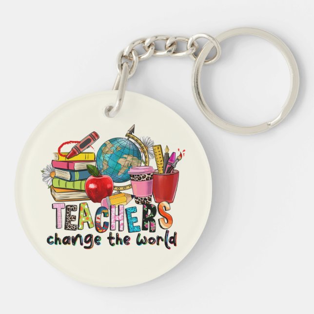 Teacher's Acrylic Keychain (Back)