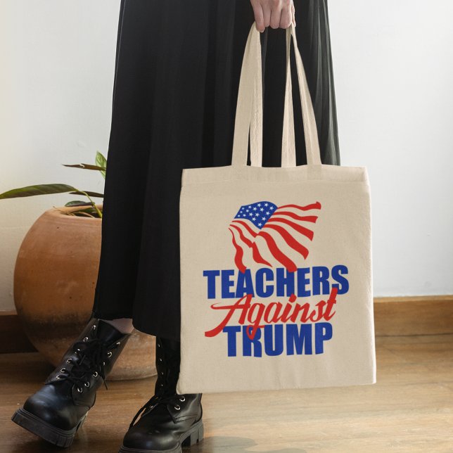 Teachers Against Trump 2024 Election Political Tote Bag (Creator Uploaded)