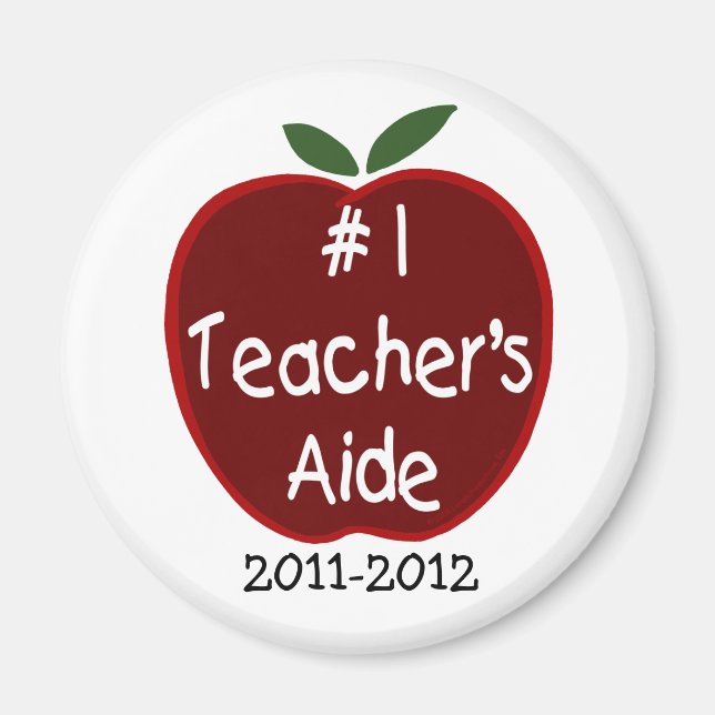 Teacher's Aide Magnet, with dedication Magnet (Front)