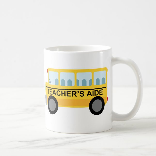 Teachers Aide School Bus Gift Coffee Mug (Right)