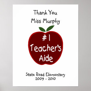 Teacher's Aide Signature Poster