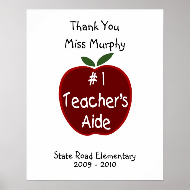 Teacher's Aide Signature Poster (Front)