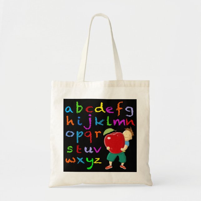 Teachers Alphabet Tote Bag (Front)