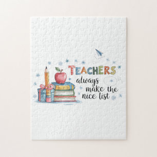 Teachers Always Make The Nice List Jigsaw Puzzle