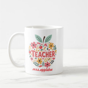 Teacher's Apple & Book – Classic Educator Coffee Mug
