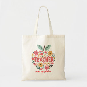 Teacher's Apple & Book – Classic Educator Tote Bag