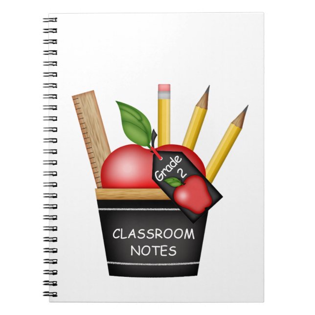 Teacher's Apple Cupcake Custom Notebook (Front)